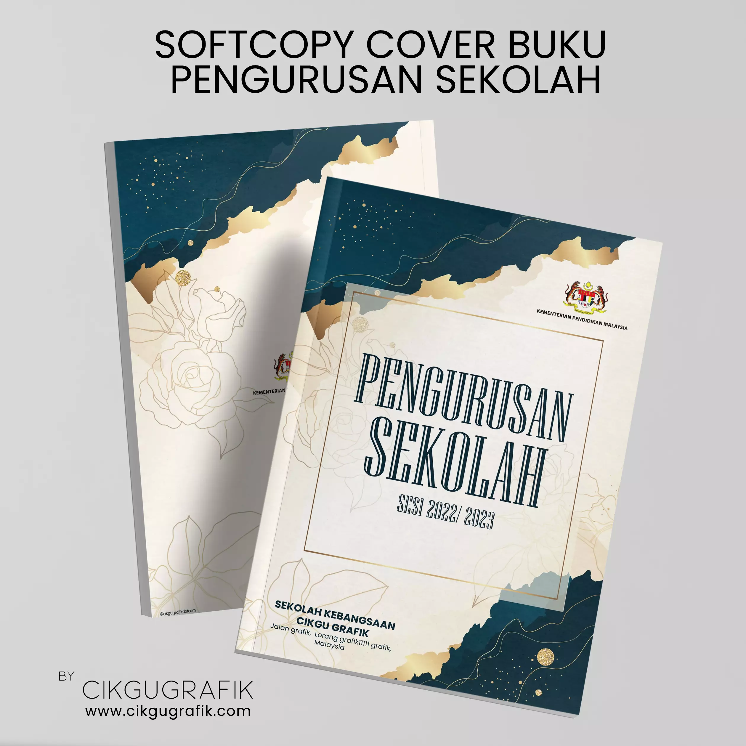 Cover Fail Pengurusan Sekolah 2022 Percuma V2 - CIKGUGRAFIK